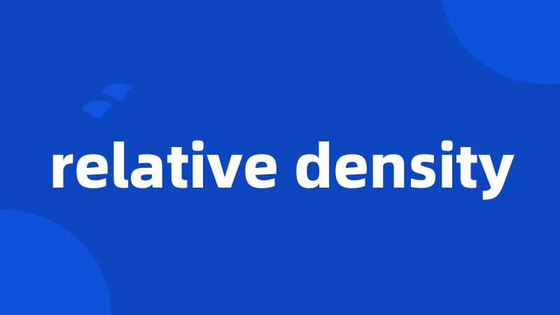 relative density