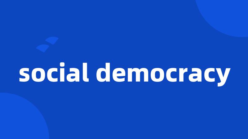 social democracy