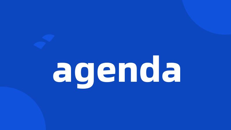 agenda