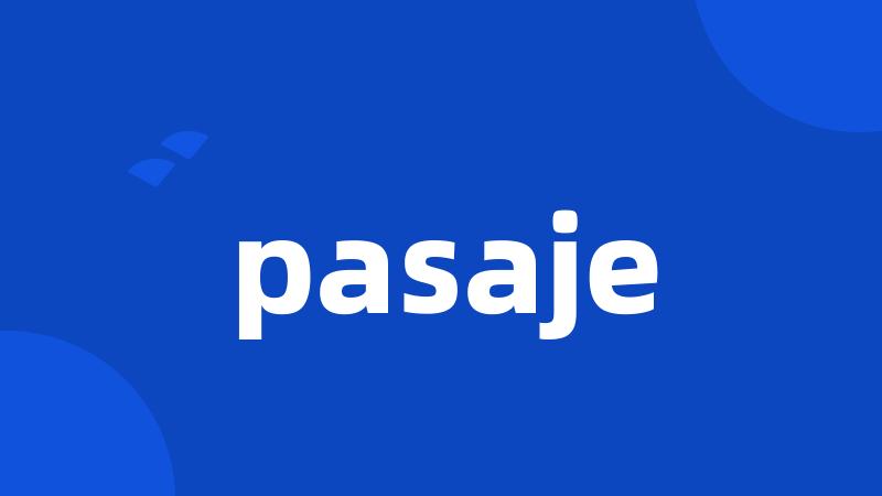 pasaje