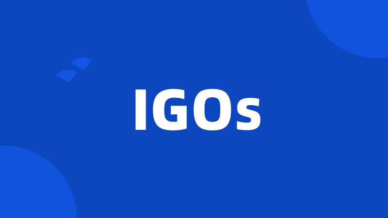 IGOs