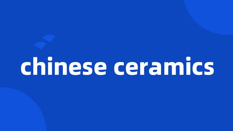 chinese ceramics