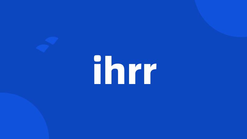 ihrr