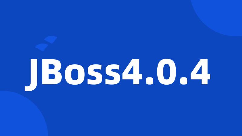 JBoss4.0.4