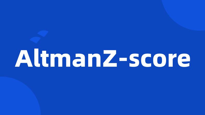 AltmanZ-score