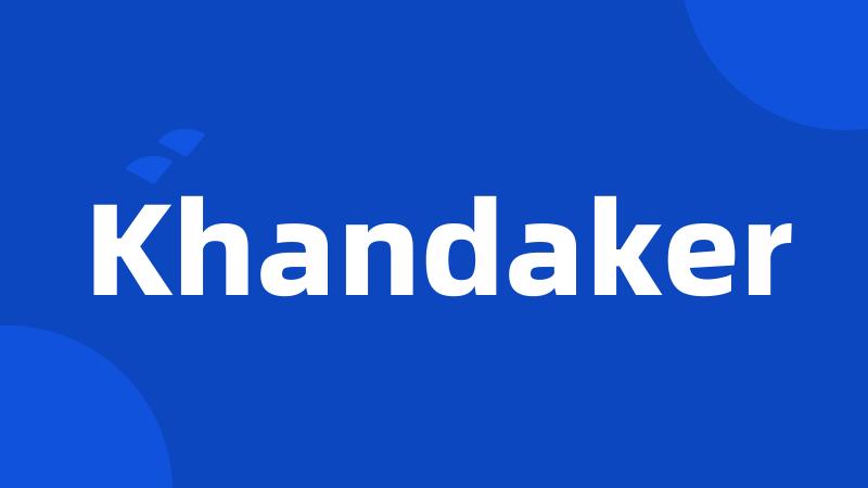 Khandaker