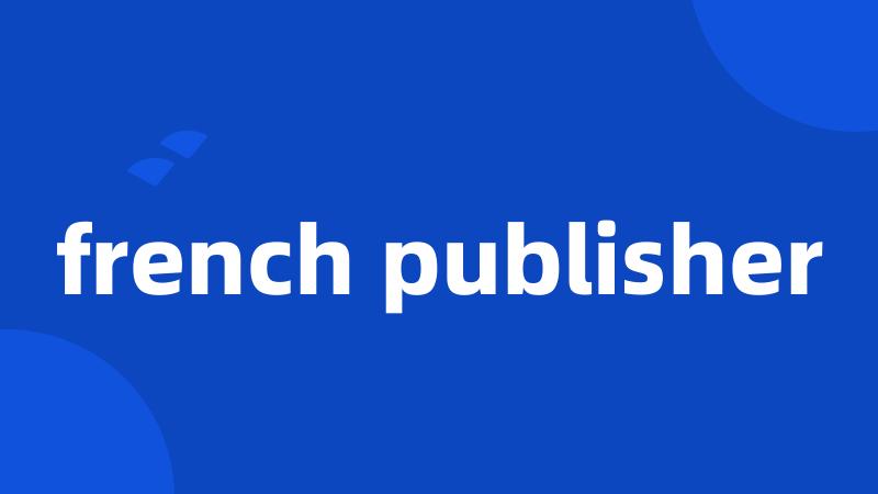 french publisher