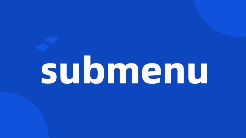 submenu