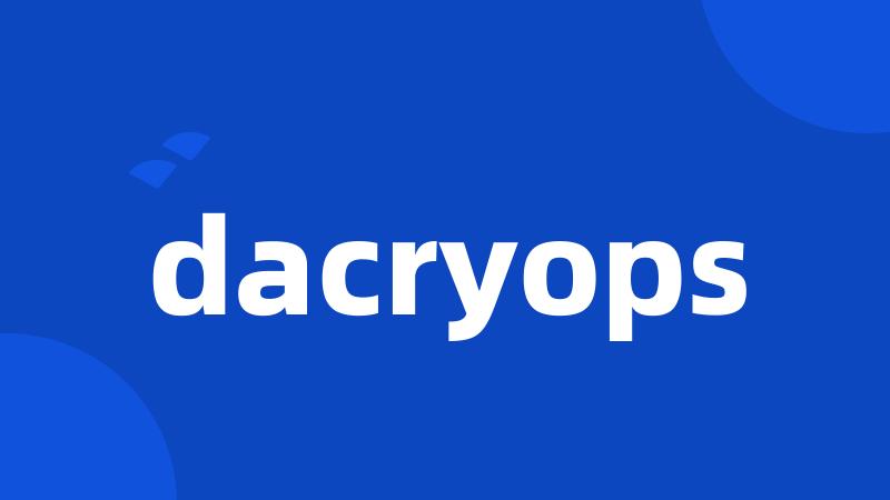 dacryops