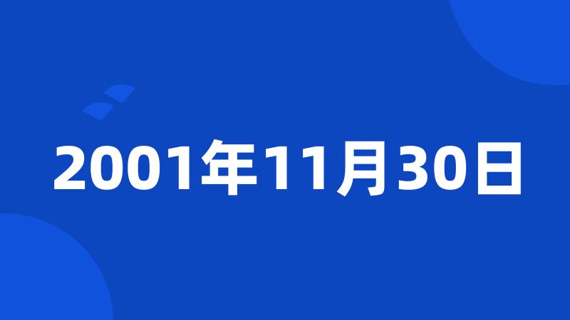 2001年11月30日