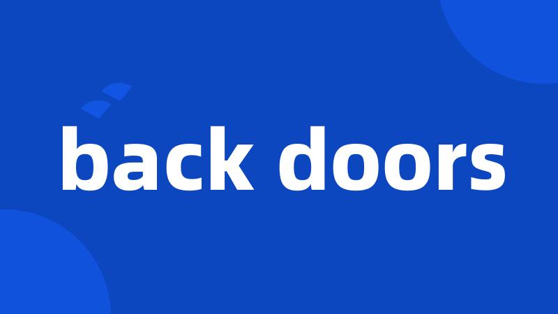 back doors