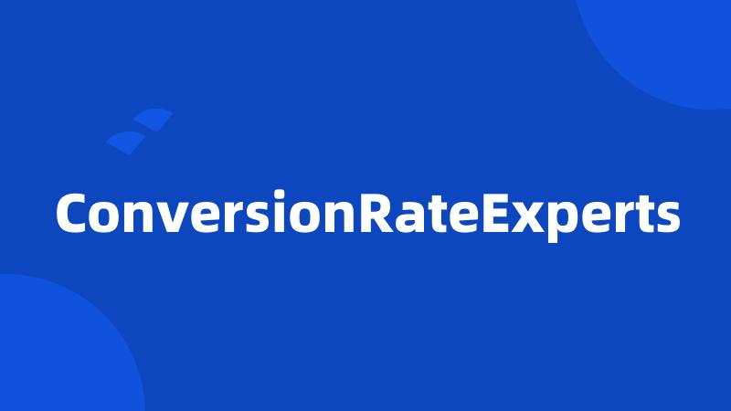 ConversionRateExperts