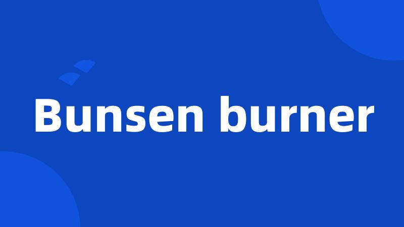 Bunsen burner