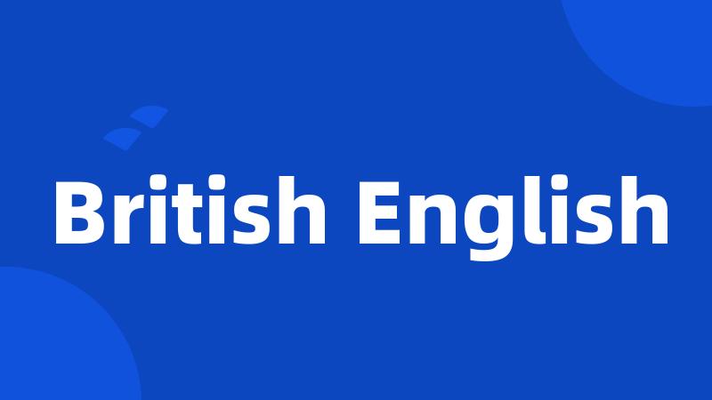 British English