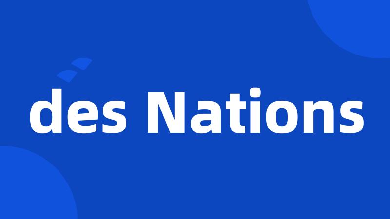 des Nations