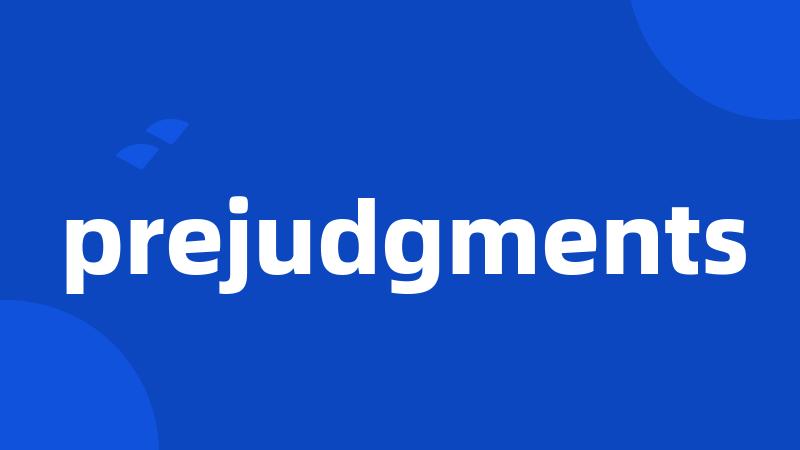 prejudgments