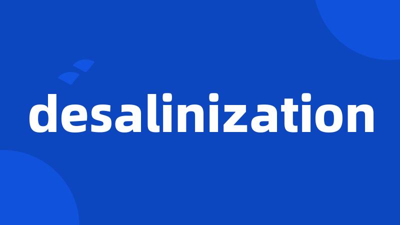 desalinization