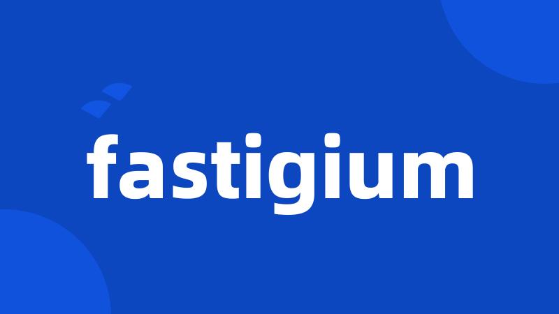 fastigium