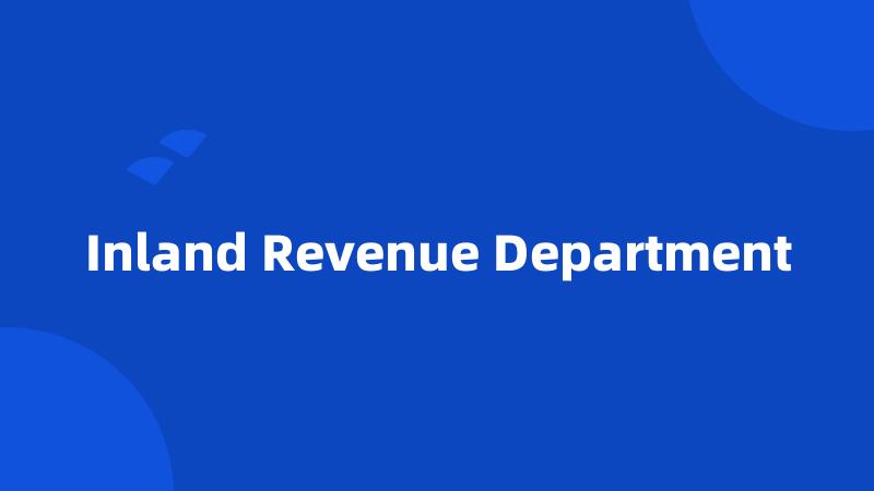 Inland Revenue Department