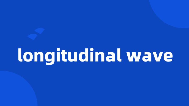 longitudinal wave