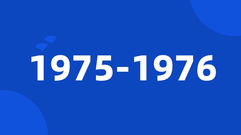 1975-1976