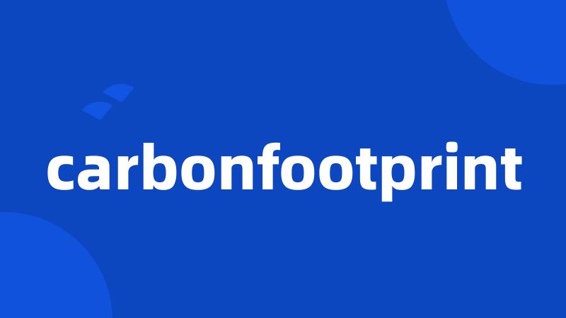 carbonfootprint