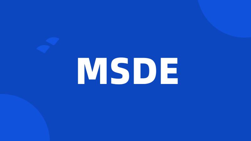 MSDE