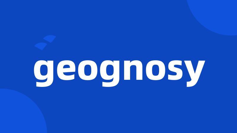 geognosy