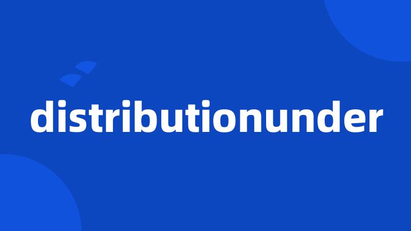 distributionunder