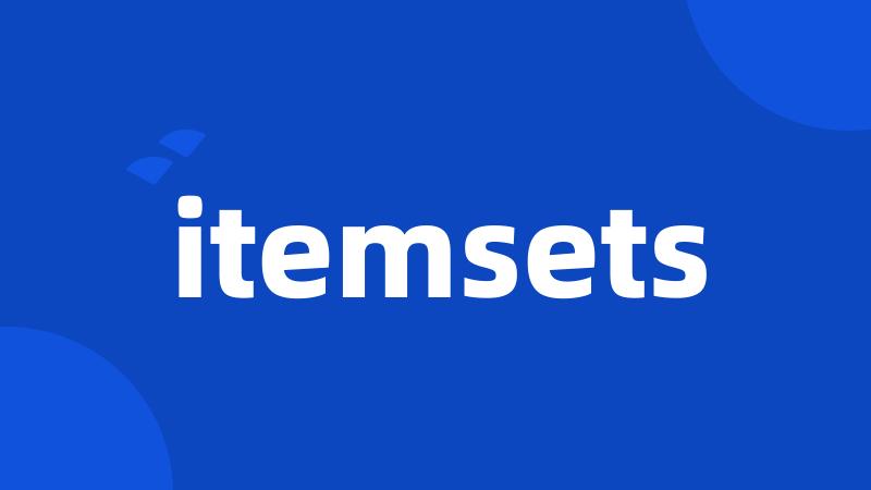 itemsets