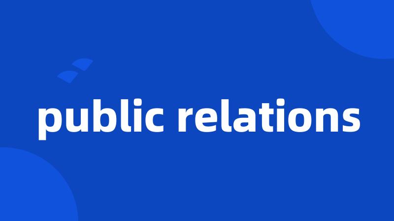 public relations