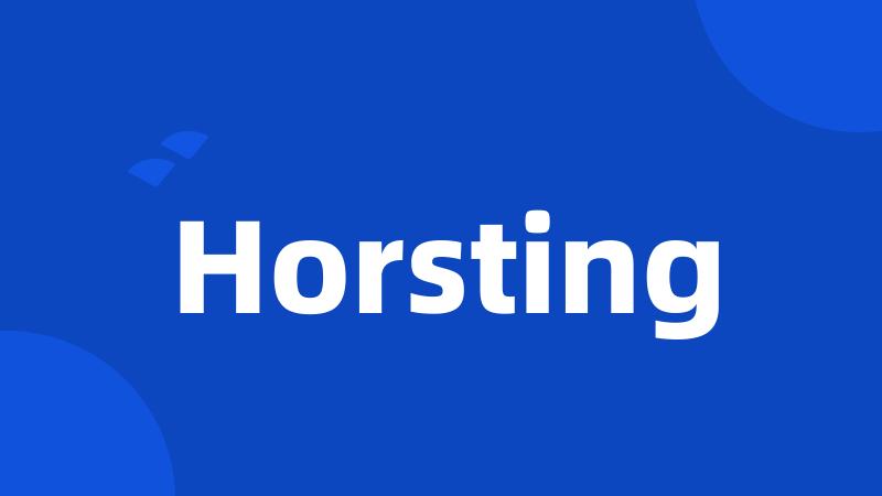 Horsting