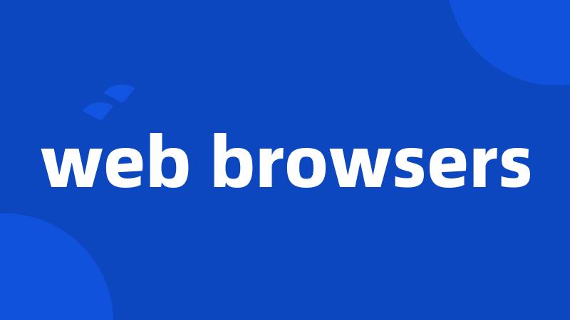 web browsers