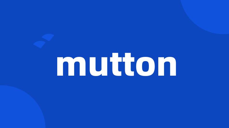 mutton