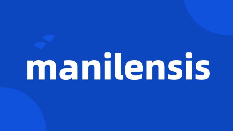 manilensis