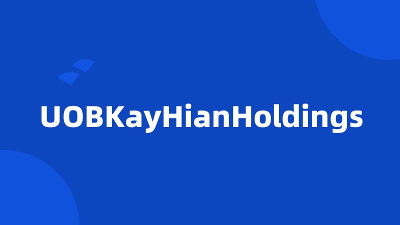 UOBKayHianHoldings