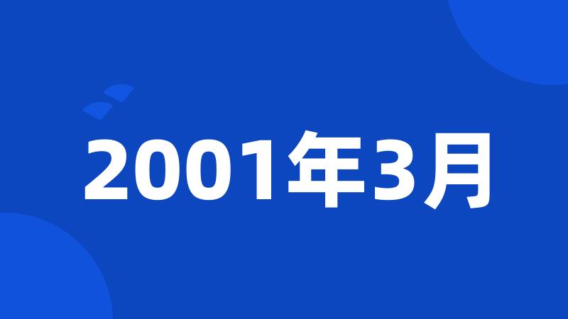 2001年3月