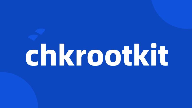 chkrootkit