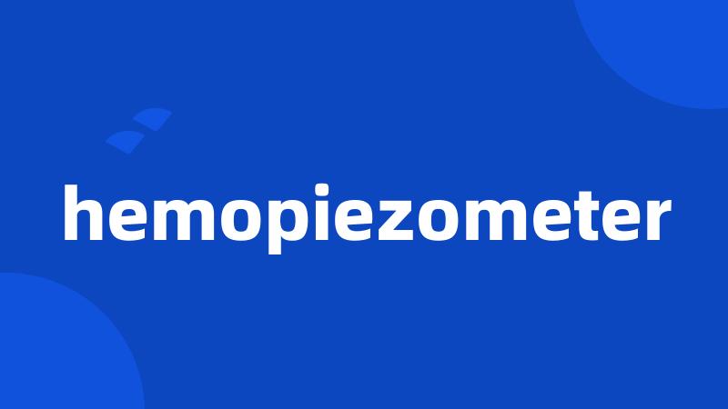 hemopiezometer