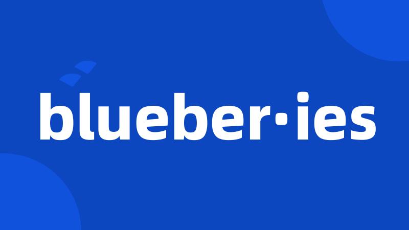 blueber·ies