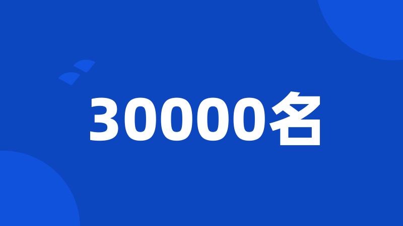 30000名