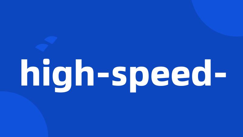 high-speed-