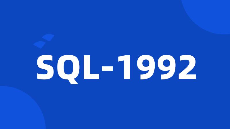 SQL-1992