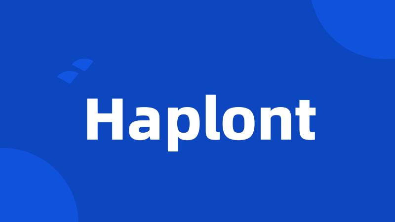 Haplont