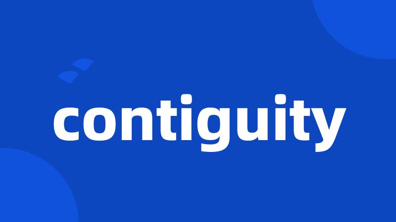 contiguity