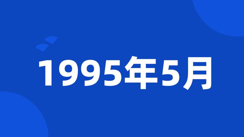 1995年5月