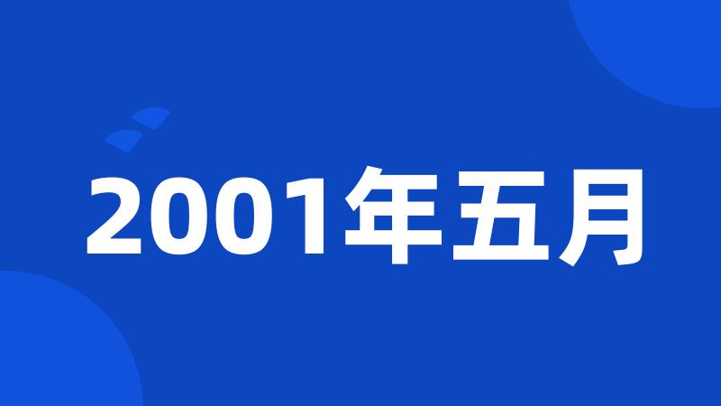 2001年五月