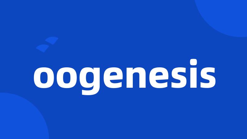 oogenesis