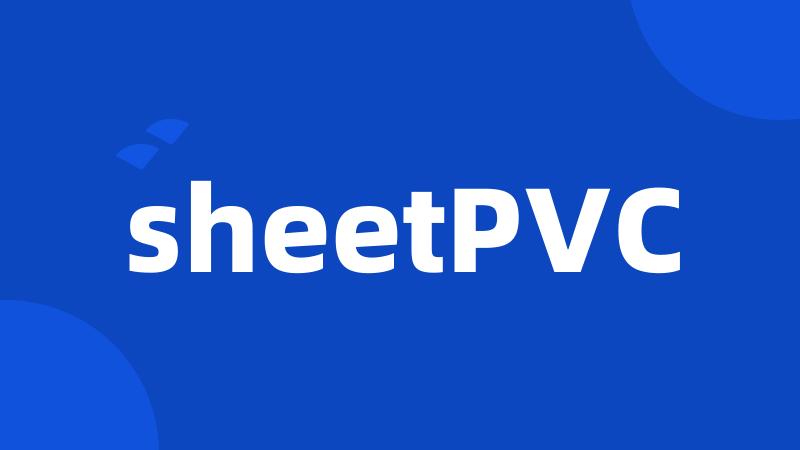 sheetPVC