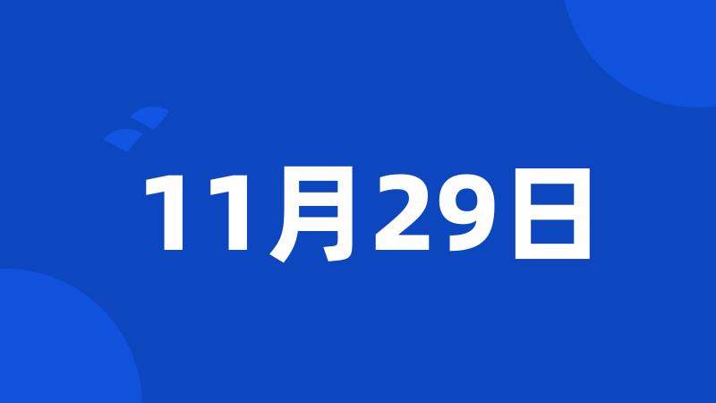 11月29日